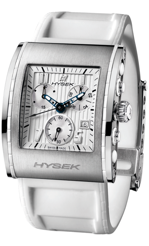Kilada 34mm Quartz Chronograph in Steel, white dial