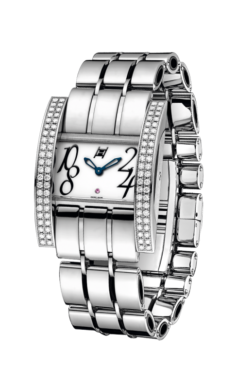 Duna 29mm in Steel, white dial with arabic numerals, metal bracelet and set sides