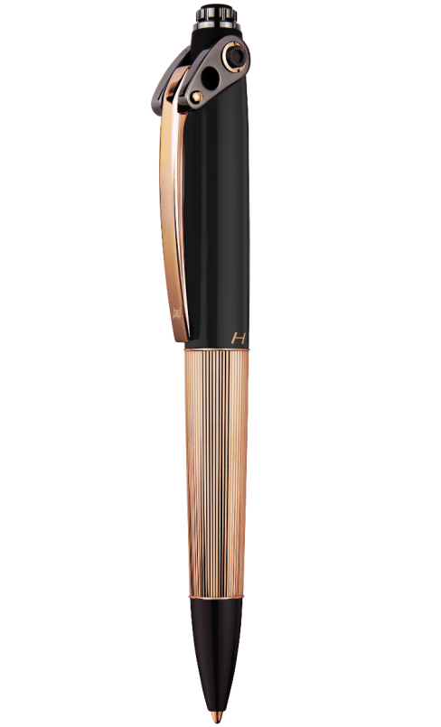 Abyss pen with gold plated guilloché