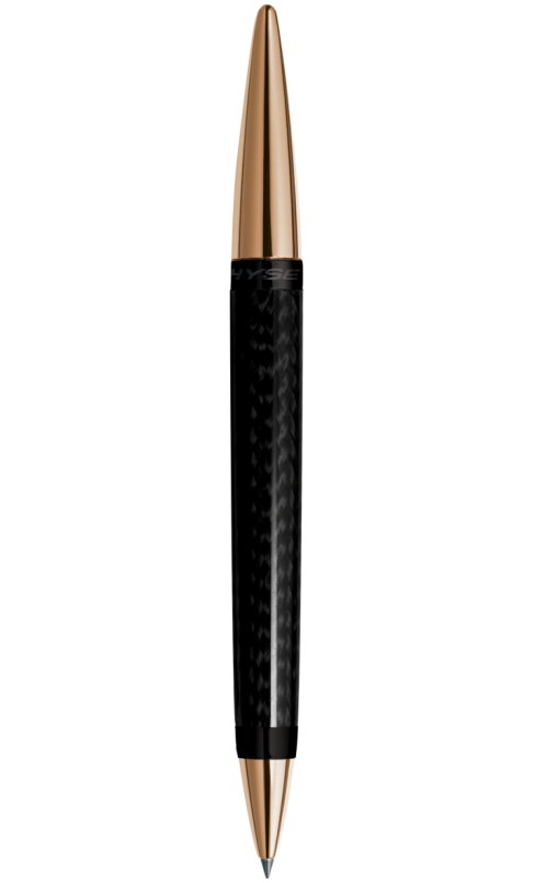 Hysek pen in carbon and rose gold finishing
