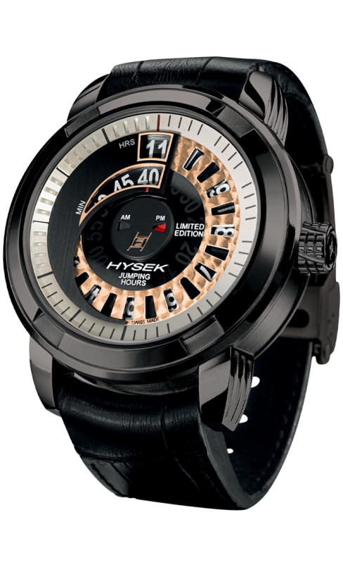 Io 47mm Jumping Hour in black PVD